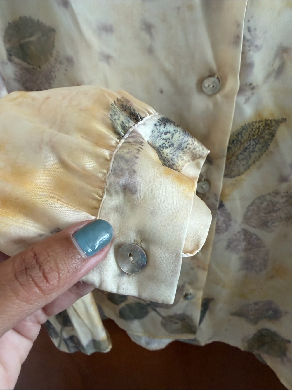 Zara Printed Satin Shirt Blouse - Picture 4 of 6